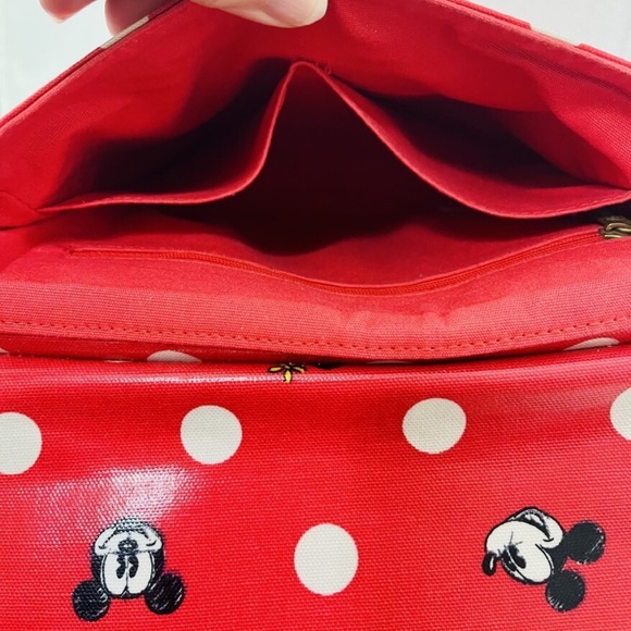 Disney + Cath Kidston Crossbody Red w White polka Dots Mickey Minnie Pluto EUC - Picture 12 of 15